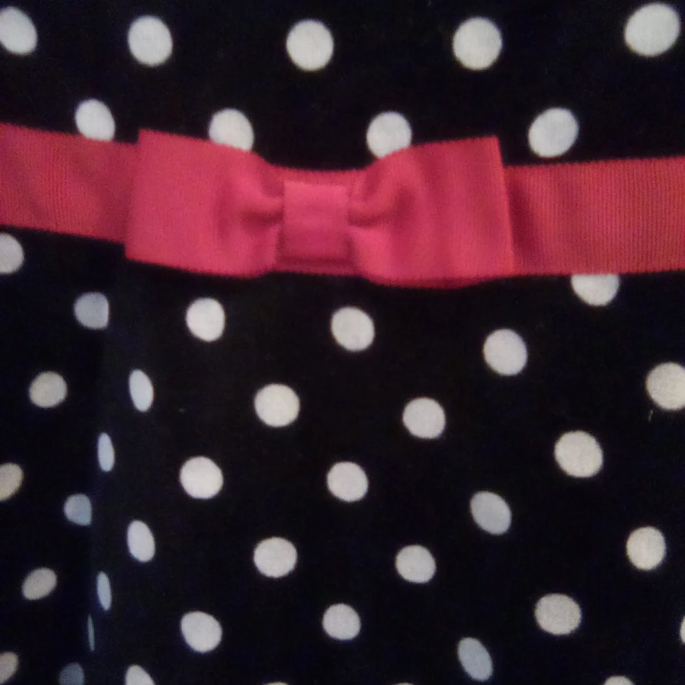 Gymboree Velvet Polka Dot Fit and Flare Dress 100% Cotton Size 6 Ribbon Coquette